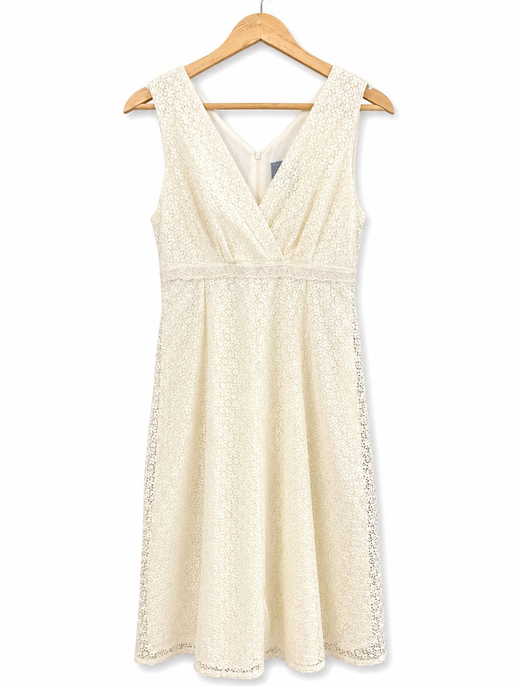 Vintage Rabbit Rabbit Designs Ivory Lace Midi Dress Size 6 Cottagecore Wedding